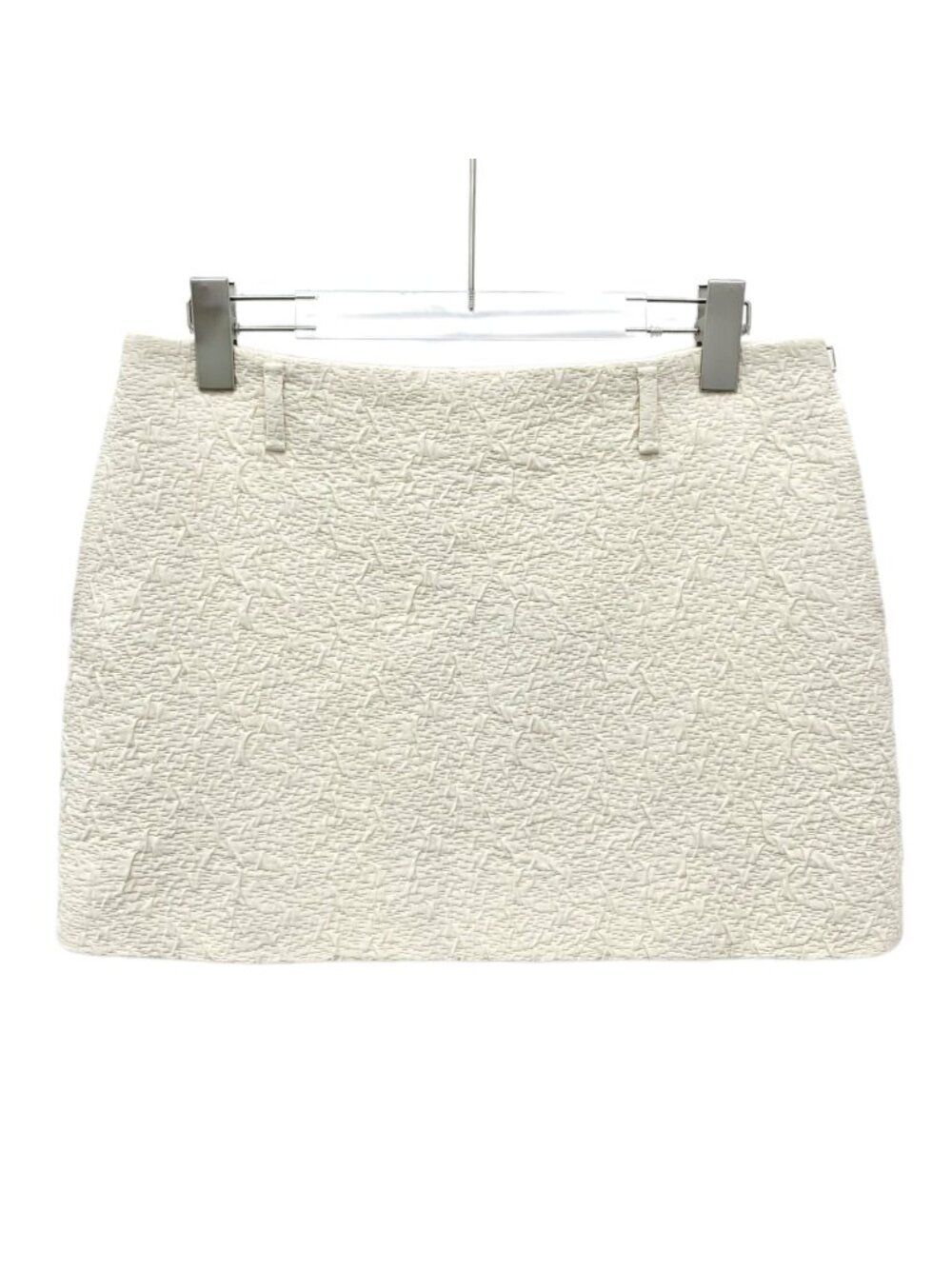 Gucci Beige Textured Low-Waist Casual Mini Skirt